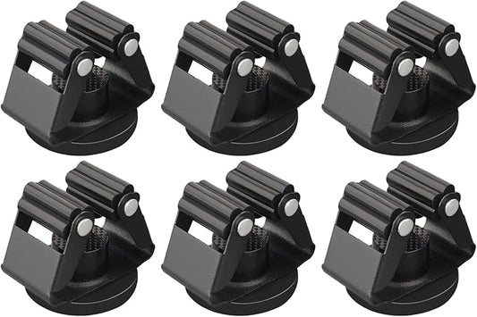 ULIBERMAGNET Magnetic Mop Broom Holder,Heavy Duty Movable Magnetic Broom Holder Rack,Anti-slip Wall Mounted Utility Storage Mop Shovel Hanger for Garage, Kitchen, Laundry, Garden(6 Pack/Black)