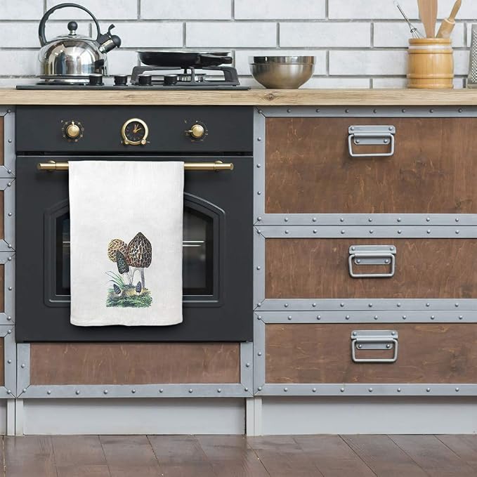 Style In Print Custom Decor Flour Kitchen Towels Mushroom Vintage Look L Food & Beverage Vegetables Food & Beverage Vegetables Cleaning Supplies Dish Towels Personalized Text Here