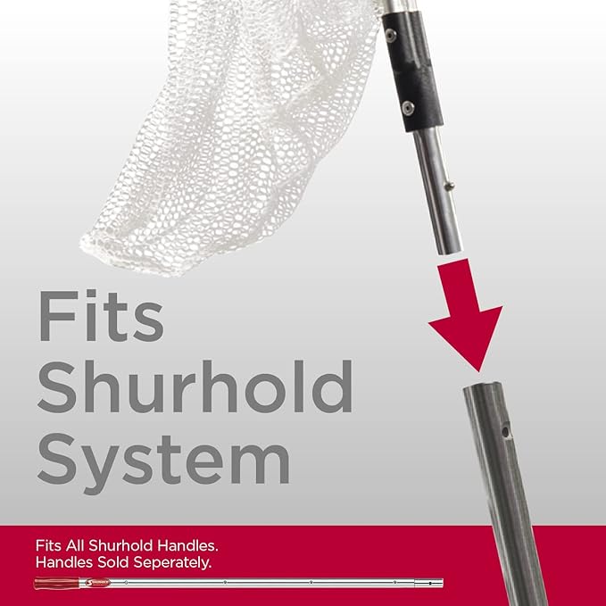 Shurhold 1825 Shrimp and Shad Dip Net Durable Fishing Net with Strong Handle for Bait and Small Fish - 17" x 20" x 30"
