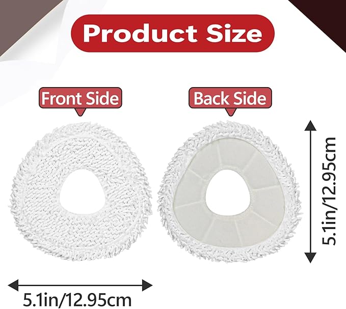 24 Pcs Replacement Mop Pads Compatible with Narwal J3 J4 YJCC012 YJCC015 Microfiber Resuable Mop Cloth Robot Vacuum Cleaner Accessories, White
