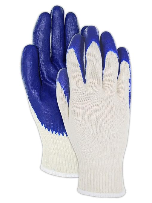 MAGID PFH21 Cotton/Polyester Blend Knit Gloves with Latex Coating, Large (72 Pair)