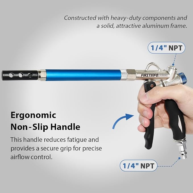 FIRSTINFO A18569KUS 22-Piece Windstorm (2X Flow) Air Blow Gun Kit