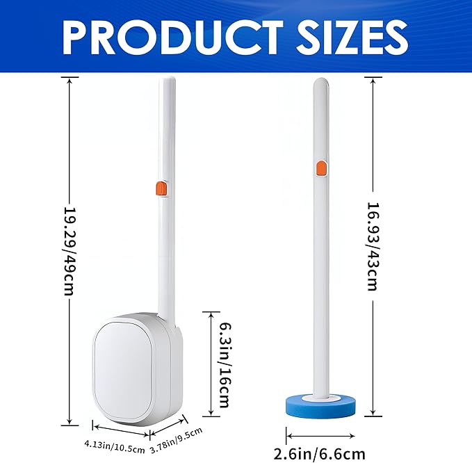 Disposable Toilet Brush with 30 Refills - Toilet Cleaning Supplies,Toilet Wand Kit with 30 High-Performance Refills,Wall Mounted Toilet Brush Holder Set for Deep Cleaning,Hygienic Bathroom Maintenance