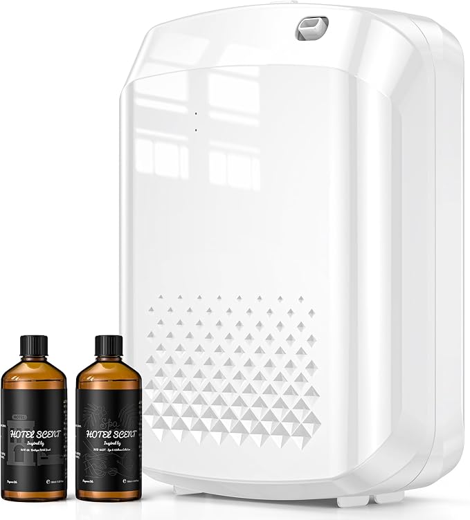 Waterless Essential Oil Diffuser 3000 Sq.Ft Coverage for Large Home Hotel Office, 400ml Cold Air Scent Machine for Aromathrapy, Bluetooth App Control, Quiet Aroma Diffuser Wall Amount