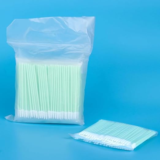 Lint-Free Pointed Foam Swabs for 1.25mm Fiber Optic (LC/MU) Connectors, Electronics Repair, Camera Cleaning and PCB Maintenance, 1000pcs