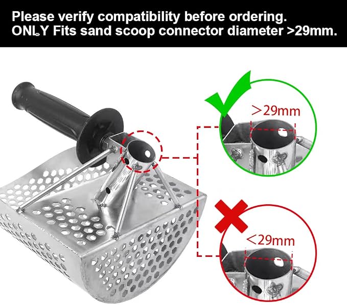 Sand Scoop Metal Detecting Carbon Handle Telescopic Pole, Metal Detector Shovel Handle 47' Diam 1.14(29mm) Lightweight Rust-Proof, Carbon Fiber Telescopic Pole For Sand Dipper Beach Scoop, Sand Sifter