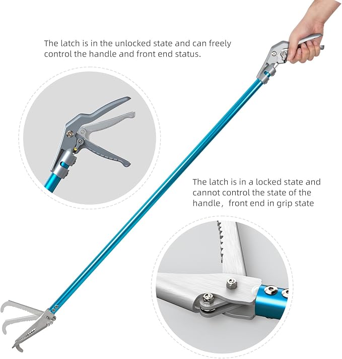 G2 60-inch Professional All-Aluminum Alloy Snake Tong Reptile Grabber Rattle Snake Catcher Wide Jaw Handling Tool with Lock(60inch)