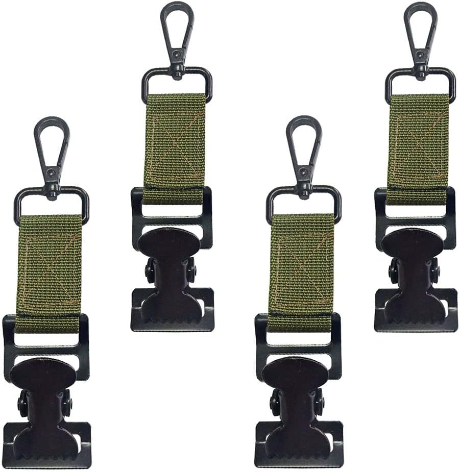 Glove Holder Clip Grabber for Work, Rescue Firefighter Turnout Gear With Alligator Clip, Utility Strap 4 Pieces