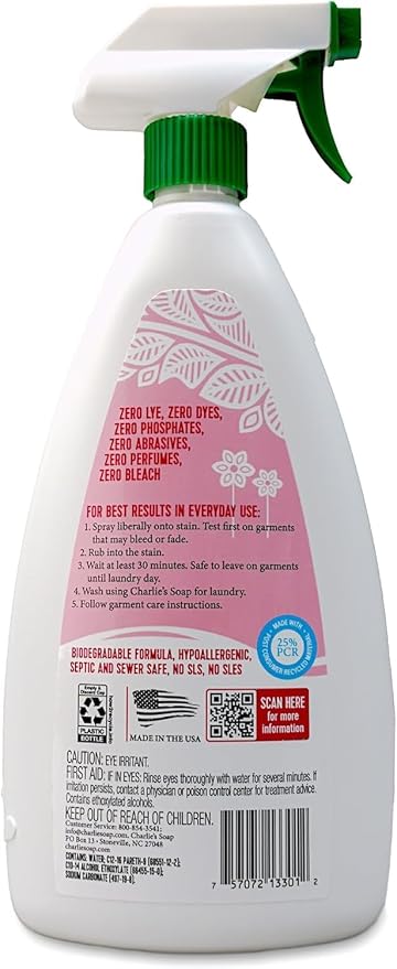Charlie’s Soap Baby Variety Pack Pre Spray 32 Oz, Laundry Powder (100 Load), & Baby Oxi Bleach Bundle (Pack of 3)