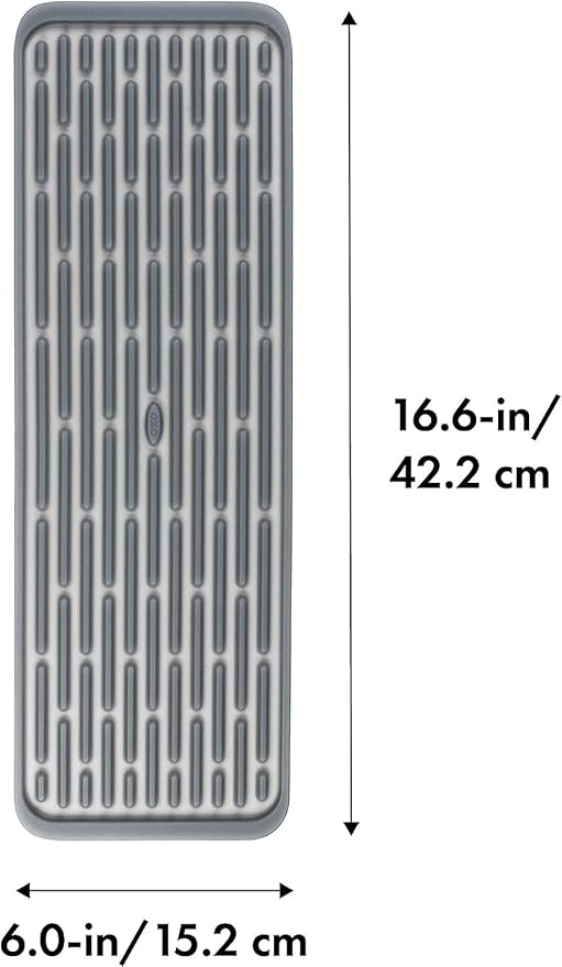 OXO Good Grips Silicone Stemware Drying Mat, Gray - Pack of 2