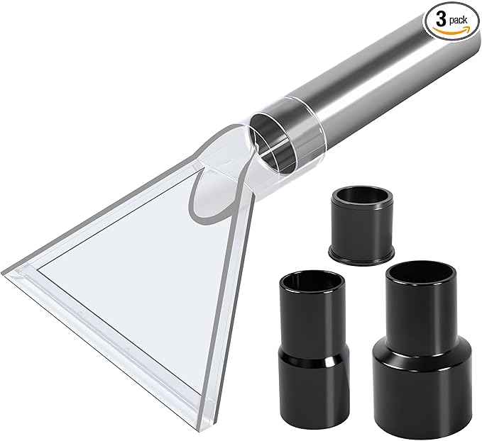 Shop Vac Extractor Attachment Kit – Fits All Shop Vacs Includes 2-1/2", 1-7/8" and 1-1/4" Adapter Large for Carpet Cleaning Auto Detailing Wet-Dry Vacuum Extractor Accessory (Large)