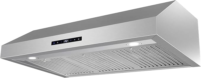 COSMO UMC36 36 in. Haven Collection 380 CFM Ducted Under Cabinet Range Hood, LED Lights, Touch Controls, Stainless Steel