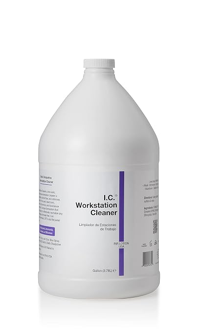 I.C. Workstation Cleaner in a ESD Safe Antistatic Spray Bottle. Neutralizes Charges & Cleans Hard Surfaces. Removes Oils without Streaking. Cleanroom and Static Sensitive Safe. USA Gallon (ICSC-GAL)