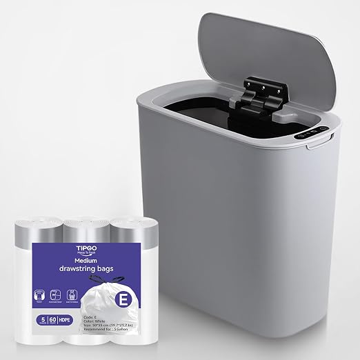 5 Gallon Trash Can with Trash Bags Drawstring