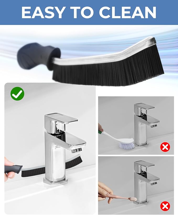 Electric Spin Scrubber and Crevice Cleaning Brushes Kit - Cordless Power Scrubber with 9 Brush Heads, 3 Speeds, Extension Handle & Tight Space Scrubber for Shower, Bathtub, Tile, Kitchen, Window Track