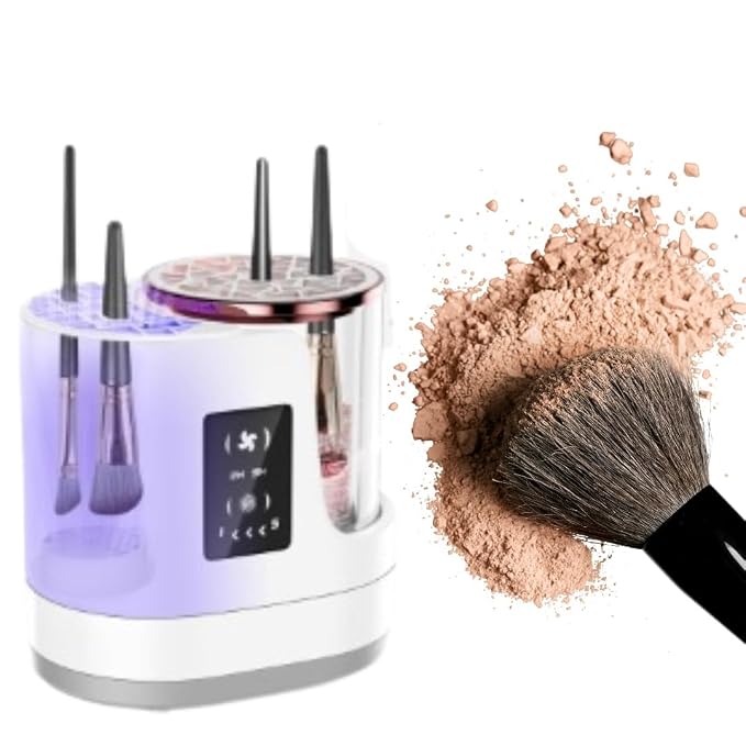 Makeup Brush Cleaner 3-in-1 Electric Makeup Brush Cleaner and Dryer Washing and Quick Drying, Fits All Sizes of Makeup Brushes and Sponges, Portable Beauty Care Tool Gift makeup tool