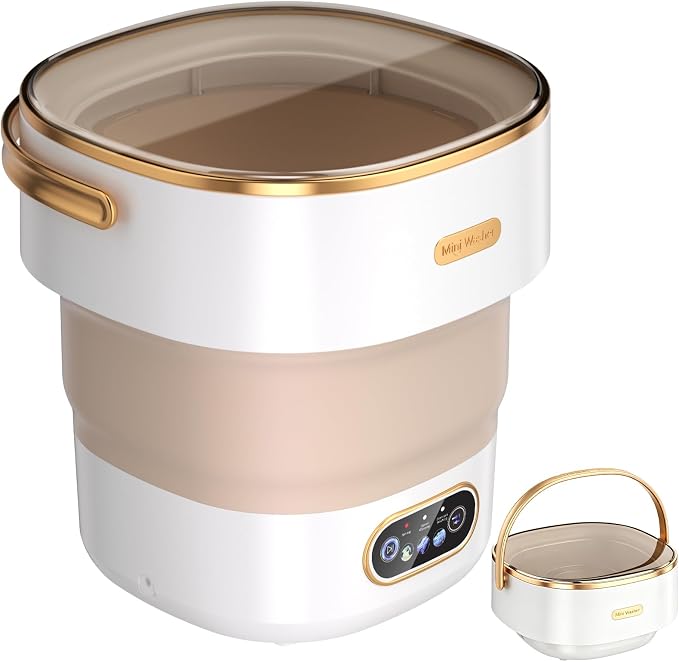 20L Portable Washing Machine,Foldable Portable Washer Mini Lavadora Portatil for Apartment,RV,Camping,Travel – Wash Baby Clothes, Underwear,Bra Separately to Keep Clean and Healthy