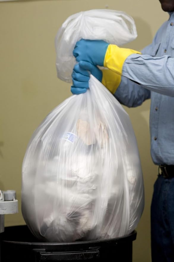 Aluf Plastics 55-60 Gallon 2 MIL (eq) Clear Heavy Duty Garbage Bags - 38" x 58" - Pack of 400 - for Industrial, Recycling, Storage, & Outdoor