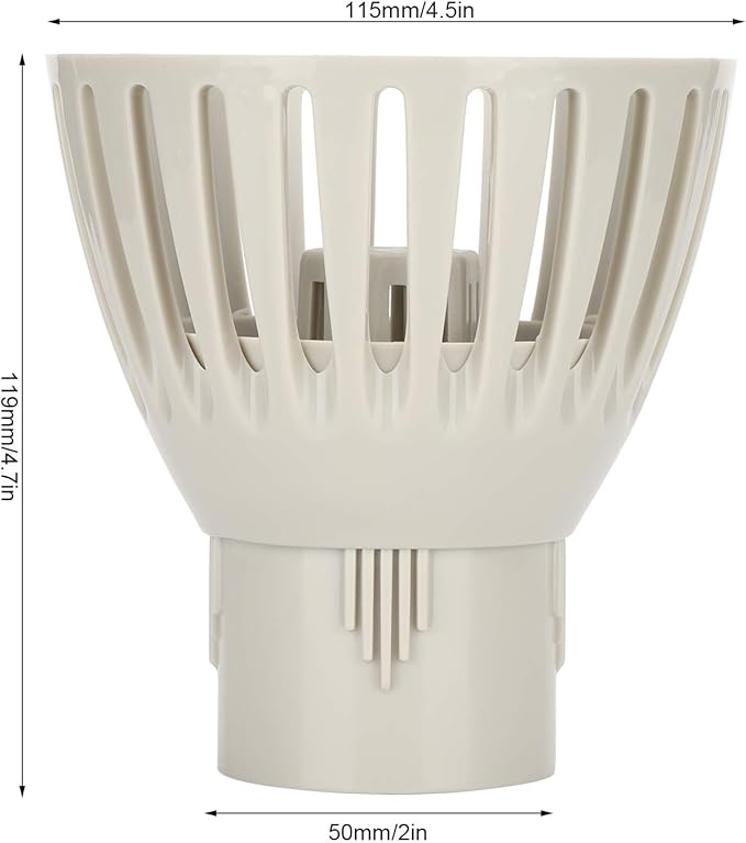 Pssopp Pool Skimmer Basket, Plastic Swimming Pool Strainer Pool Filter Debris Leaf Collector Pond Cleaning Tool Pool Supplies Skimmers(50MM)