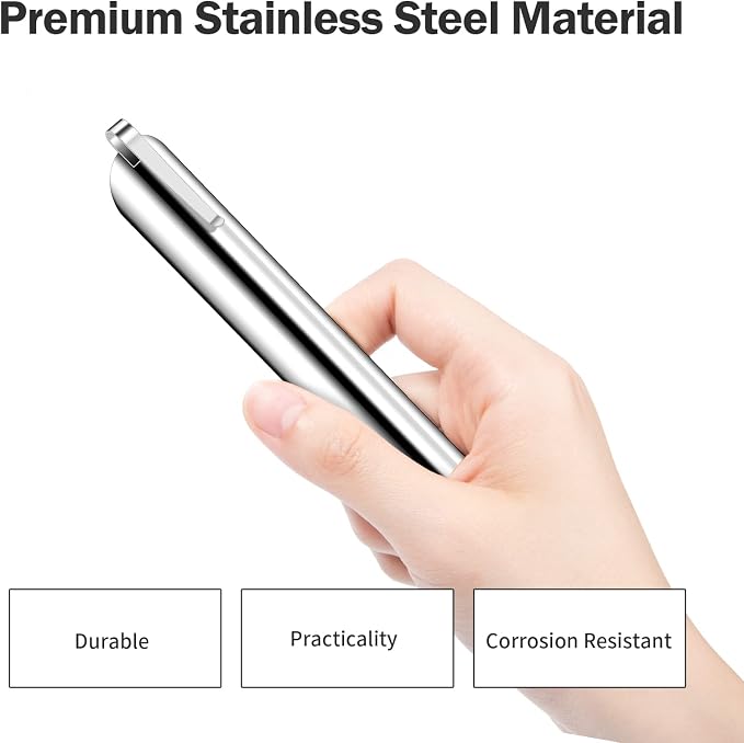 Crumb Sweeper, Restaurant Crumbers for Servers, Crumb Sweeper for Tablecloth with Storage Clip Holder, Stainless Steel Crumb Scraper, Table Crumber Tool for Waiters, Waitresses and Servers (5 PACK)