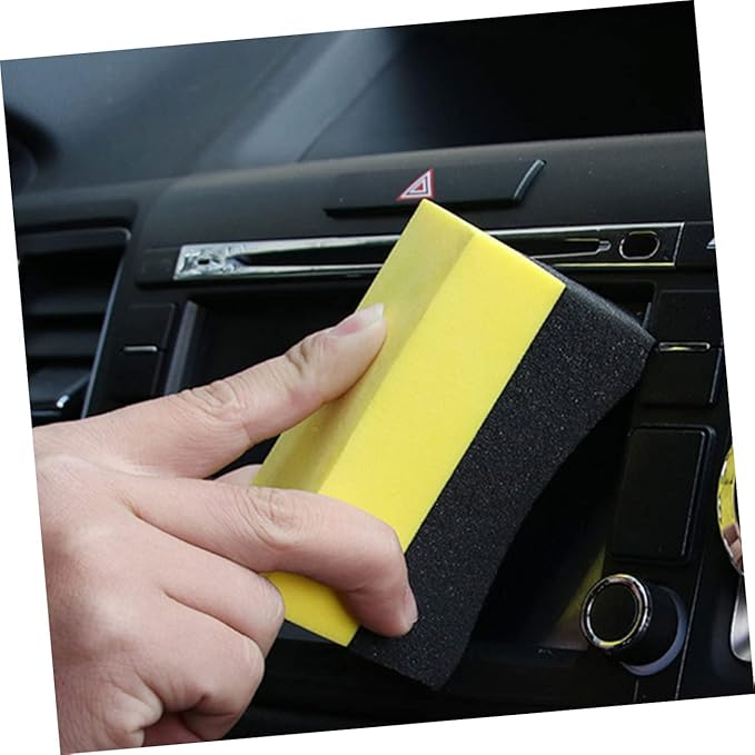 SUPVOX 50pcs Car Wax Applicator Pads Durable Sponge for Tire Dressing Cleaning Versatile Tool for Car Furniture More Tear Resistant Comfortable Design