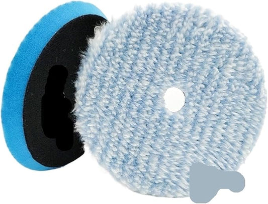 5/6"New Microfiber Cutting Wax Removal Pad Microfiber Polishing Pad Detailing Wax Applicator Pad For Waxing/Polishing ﻿(2pcs,5Inch Backer)