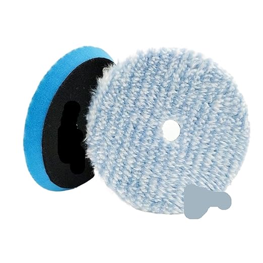 5/6" New Microfiber Cutting Wax Removal Pad Microfiber Polishing Pad Detailing Wax Applicator Pad for Waxing/Polishing ﻿(2pcs,6Inch Backer)