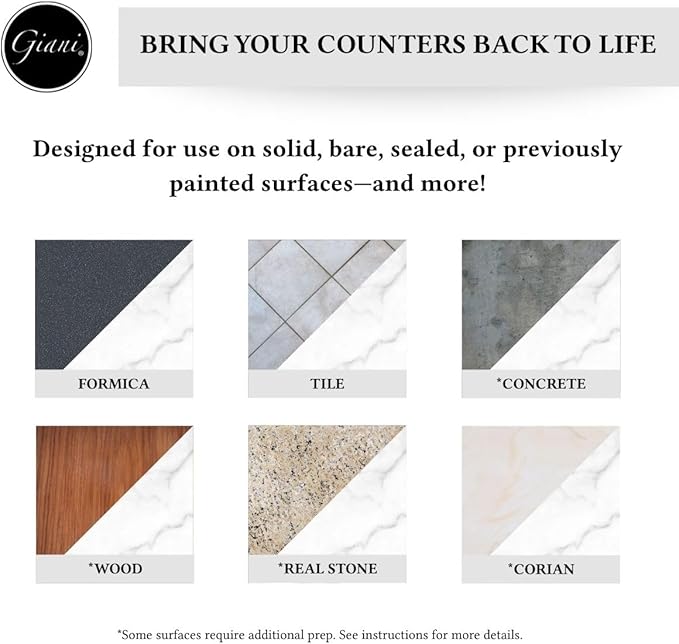 Giani Marble Easy Epoxy Countertop Paint Kit (Carrara White)