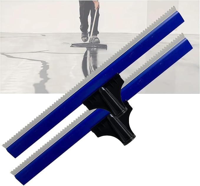 2 Pack 16 Inch Teeth Notched Squeegee, Epoxy Floor Squeegee with 0.16 Inch Teeth for Self Leveling Cement Urethane Epoxy, Lightweight Epoxy & Urethane Flooring Tool