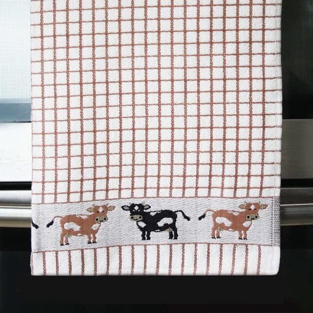 Samuel Lamont Poli Dri Tea Towels - Set of 3 100% Cotton 27.5 x 19 Inch (Cows)