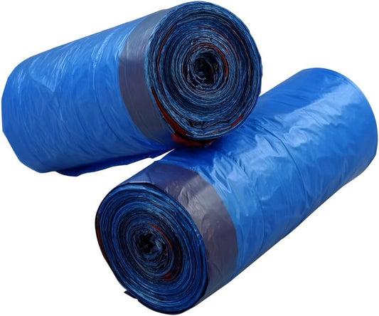 8 Gallon Garbage Bags Trash Bags with Drawstring, Blue