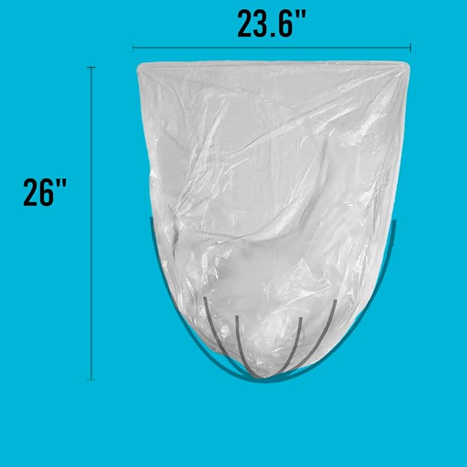 BEIDOU-PAC Trash Bags 8-10 Gallon, 1000 Count Bulk Value Pack, Clear Plastic Recycling Bags, Multi-purpose Garbage Bags Can Liners for Business Home Kitchen Commercial and Industrial