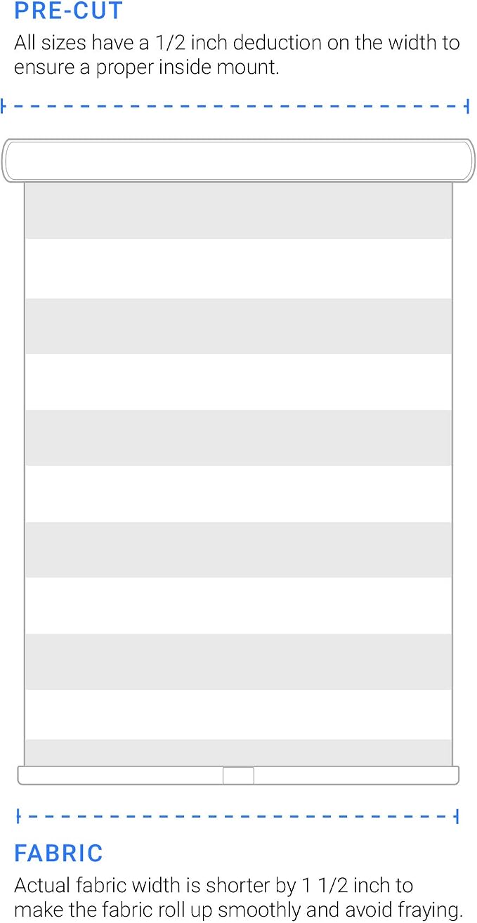 CHICOLOGY Zebra Blinds Cordless Window Shades, Dual Layer Light Filtering Roller Shades for Windows, Sheer Privacy Striped Fabric, Easy Install, 25" W x 72" H, Basic Natural