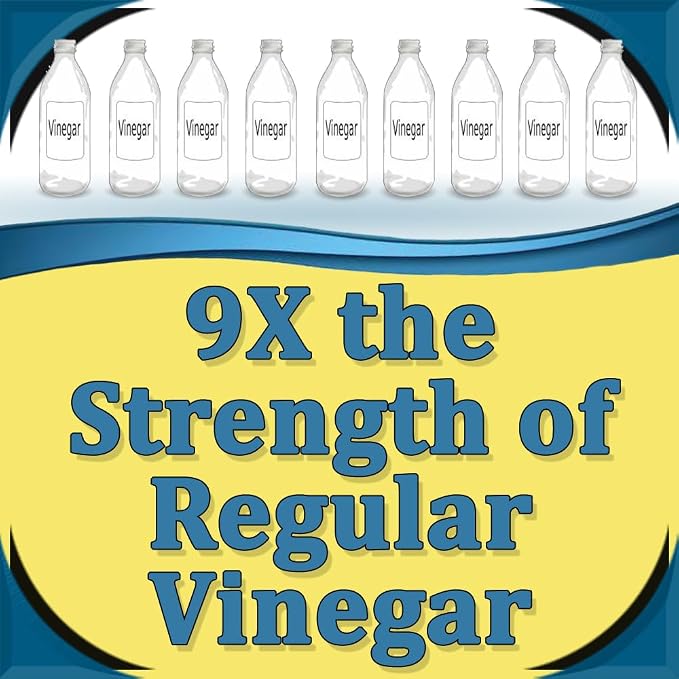 Natural Armor 45% Vinegar Industrial Strength Concentrate - Extra Strength - 9X Stronger Than Regular Vinegar (Case of 4-128 Oz Gallon Refills)