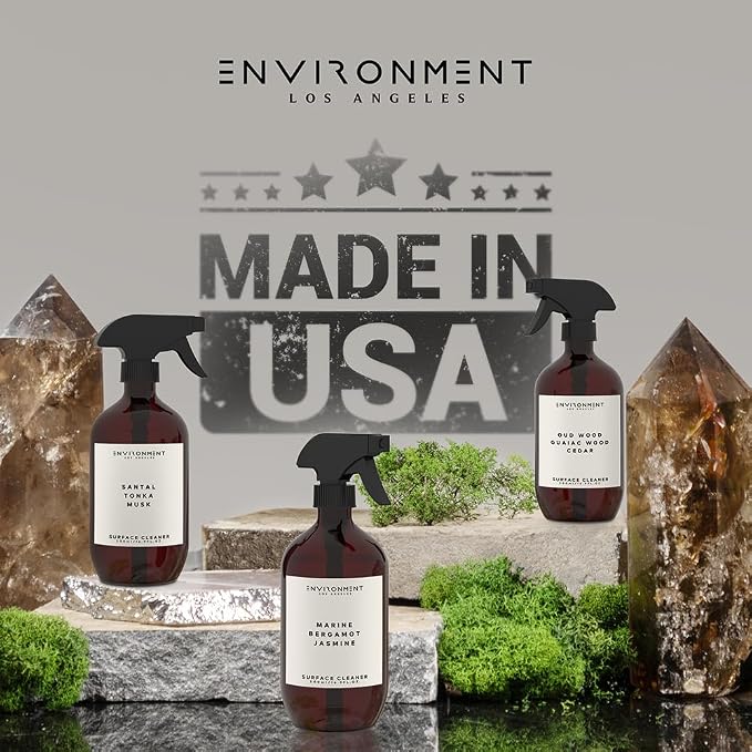 ENVIRONMENT Inspired by 5-Star Resort MRT Surface Cleaner, 16oz Luxury Surface Cleaner (Grapefruit | Red Currant | Jasmine) Home Essentials, Scented Cleaning Products, Vegan & Cruelty-Free