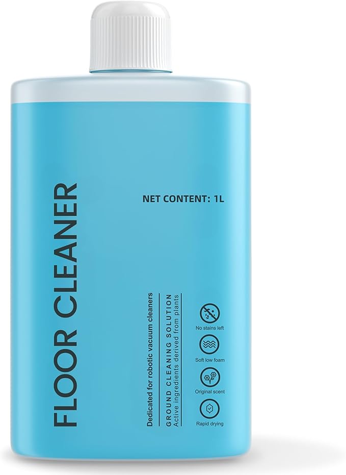 Floor Cleaning Solution, 1000 ml Original Flavor Compatible with Roborock Cleaning Solution, Residue & Streak Free, Suitable for All Robot Vacuum Cleaners and Wireless Wet Dry Dual-Use Vacuum Cleaners