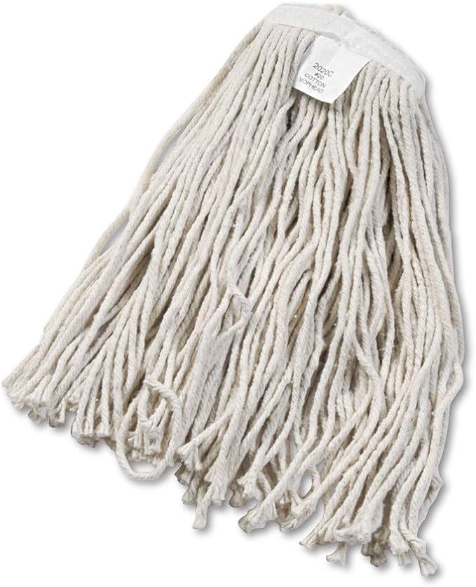Boardwalk 2020CCT Cut-End Wet Mop Head, Cotton, White, 20, 12/Carton