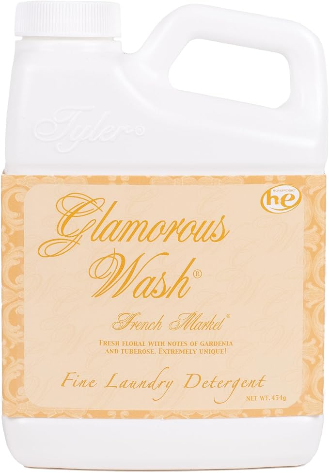Elanze Designs Tyler Candle FRENCH MARKET - Liquid Laundry Detergent and Scented Sachet Bundle - 16 Ounce