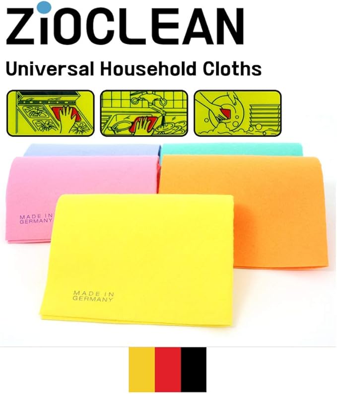 30 Packs German Universal Household Color Dish Cloths 15 inch x 15 inch Wide Size Machine Washable Super Absorbent, Drying Eco-Friendly Cloth
