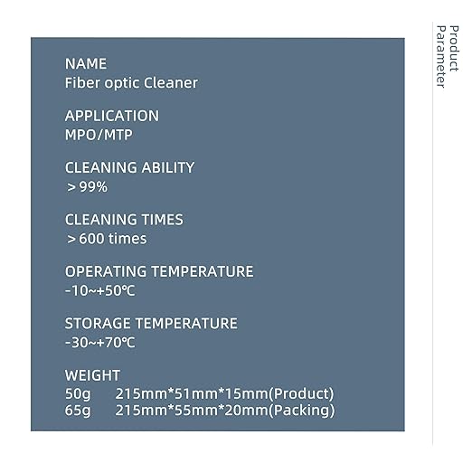 MPO Fiber Optic Cleaner, Precision Connector Cleaning Tool for Data Centers and Telecommunications