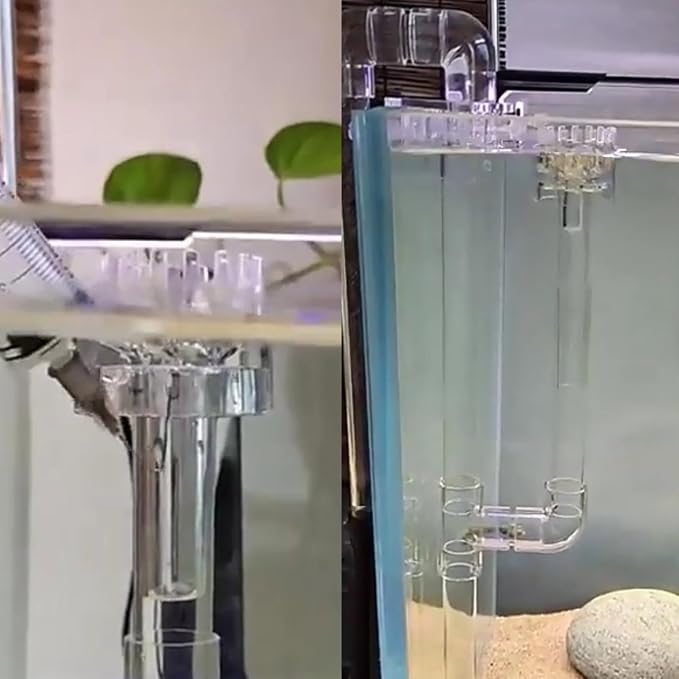 Clear Aquariums Skimmer with Pipe Outflows Water Plant Filter Cleaner
