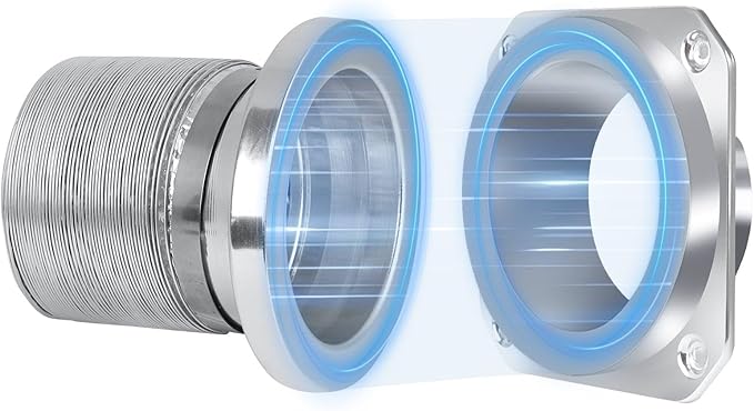 DVC-180 Magnetic Dryer Vent Coupling Connector Kit Easy to Clean Dryer Vent Hose Quick Connector Including a 3.3ft 4" Duct & 2 Clamps