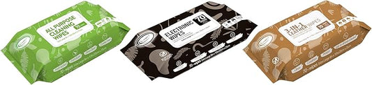 Air Jungles All Purpose Car and Home Cleaning Wipes, Electronic Wipes, 3in1 Leather Cleaner Wipes