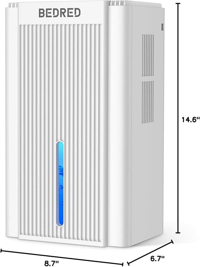 Dehumidifier, 95OZ Dehumidifier for Home 1000 Sq.Ft - Quiet with Auto Shut Off & Relaxing 7 Color Ambient Light,Ideal for Livingroom, Bedroom, Basement(White)