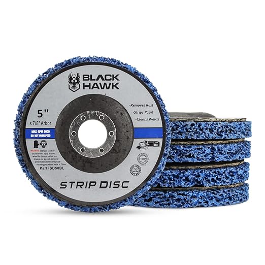 BHA Easy Strip Discs Clean and Remove Paint, Rust and Oxidation 5” x 7/8” - 5 Pack