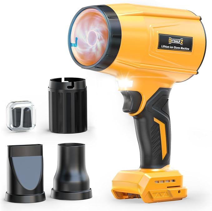 DIYtoolifz Cordless Leaf Blower Compatible with Dewalt 20V (Tool Only), 800,000RPM Brushless Motor, Adjustable Speed, Lightweight Portable Electric Blower for Car, Patio, Garden (Without Battery)