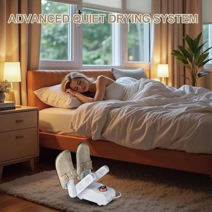 Shoe Dryer with Warm Air, Portable Boot Dryer Deodorizer for Sneakers | Warm air drying for shoes, helps reduce moisture and odor, portable design for home and travel, quiet operation for daily use