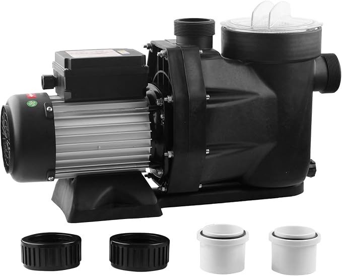 Pool Pump with Timer Above Ground/1.5HP Swimming Pool Pump 7350GPH In/Above Ground Pool Pump with High Efficiency and Low Noise,Apply to Water Circulation in Filtration System
