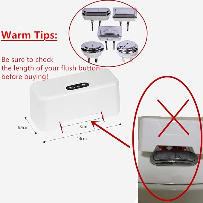 Automatic Toilet Flusher, 2023 Upgraded Touchless Toilet Flush Kit, Hands Free External Infrared Sensor Toilet Flusher, Waterproof Flusher for Toilets for Home and Public Use (1 SET)