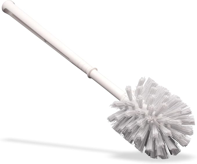 Sparta Flo-Pac Toilet Bowl Brush for Commercial Restrooms, Heavy Duty Toilet Brush with Plastic Handle for Bathrooms, 11 Inches, White